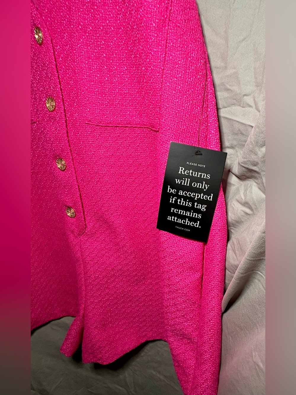 Tuckernuck Hot Pink Myla Romper size medium - Picture 5 of 7